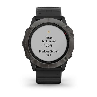 Мультиспортивные часы Garmin (Гармин) Fenix 6X Sapphire с GPS, серые с черным ремешком (010-02157-11) | Мототека