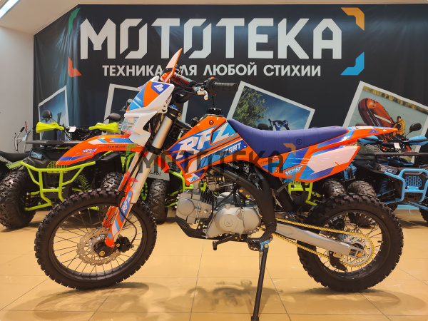 Питбайк Apollo (Аполло) RFZ Start 125 LE с фарой и электростартером 17/14 оранжевый | Мототека
