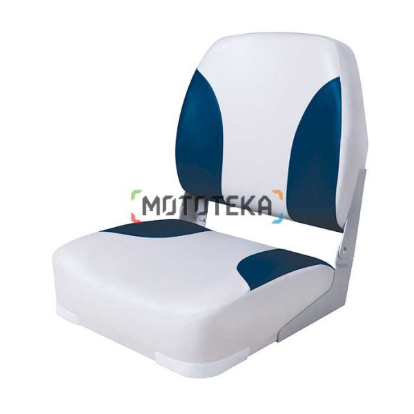 Сиденье Newstarmarine (Ньюстармарин) мягкое складное Classic Low Back Seat, серо-синее